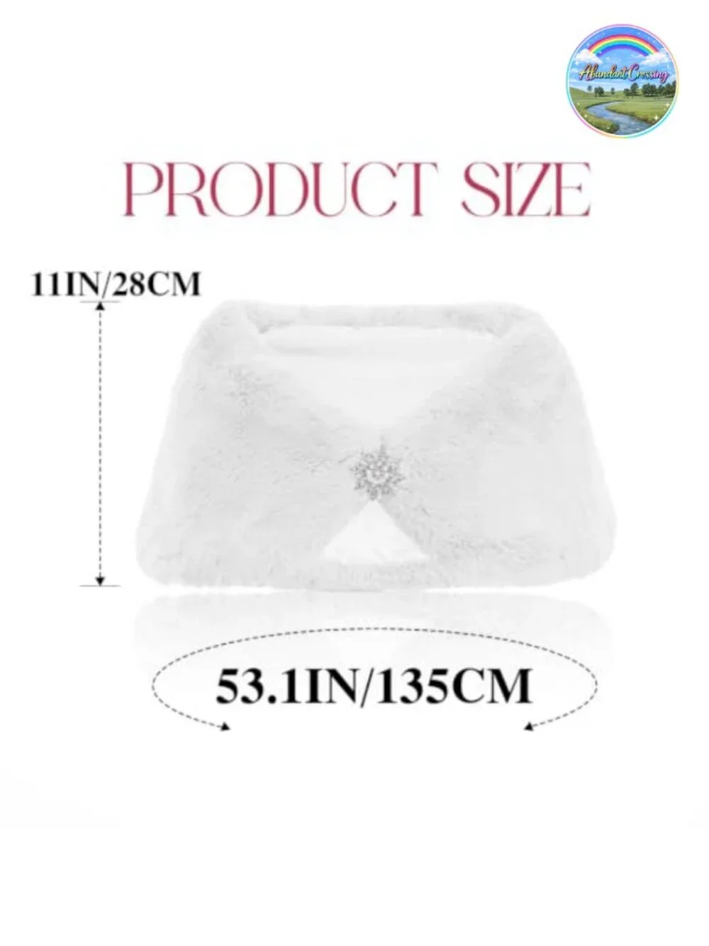 Faux Fur Shawl Wrap Wedding Bridal Cape Satin Clasp Evening Stole